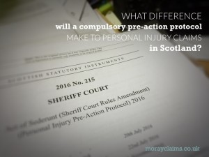 Scottish Statutory Instrument bringing in compulsory Personal Injury Pre-Action Protocol 2016