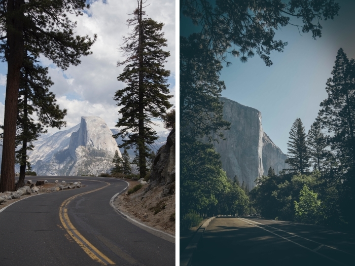 Half Dome and El Capitan, Yosemite, USA