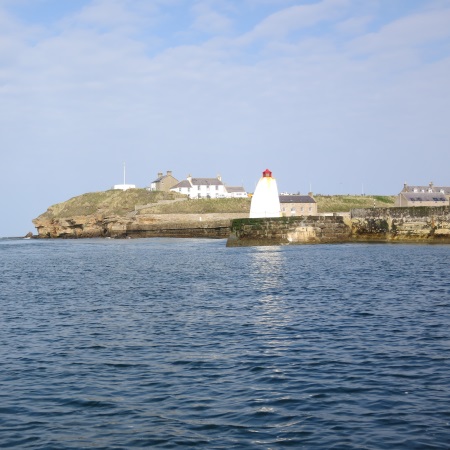 Headland at Burghead, Moray, from the sea