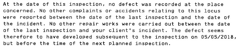 Insurer's denial of liability on behalf of a Scottish Local Authority - part 2