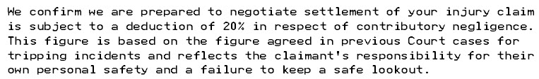 Insurer's admission of liability on behalf of a Scottish Local Authority