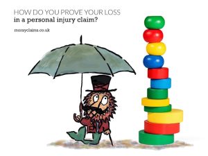 Dandy-Lion-Under-Umbrella-Beside-Teetering-Pile-of-Coloured-Wooden-Bricks